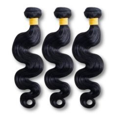 Three Body Wave Premium Virgin Hair bundles by Bundle Head, full volume with defined, natural waves and soft texture
